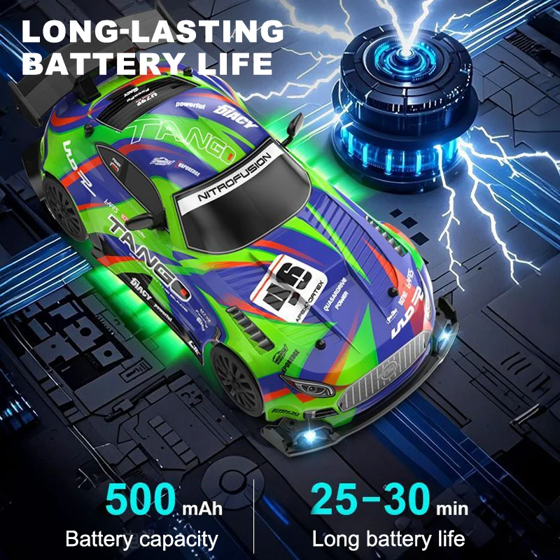 1/24 Scale Remote Control Drift Car 4WD Racing Vehicle High Speed LED Lights Kids Toys Multiplayer Game Gifts For Boys - view 5