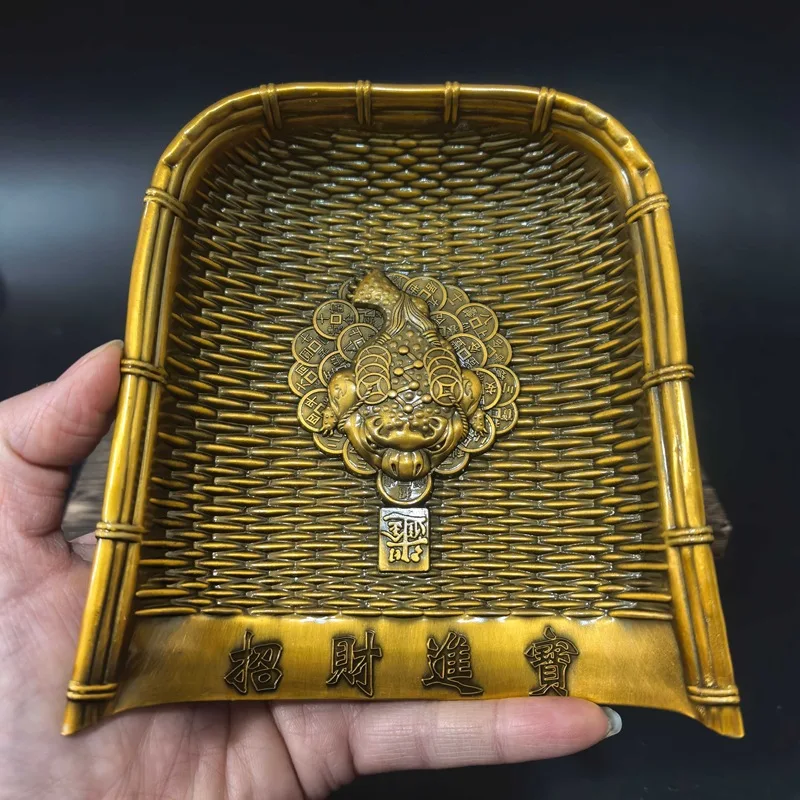 Antique-Style Dustpan , Chinese Republic Era Metal , Living Room Home Decor Craft Ornament
