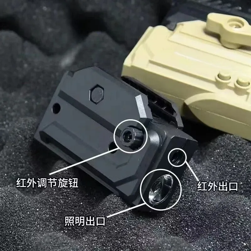 Anti‑Scratch‑Treated Space‑Saving Nylon Clamp Light, Adjustable Zeroing Flashlight Illumination Metal Button Model Parts