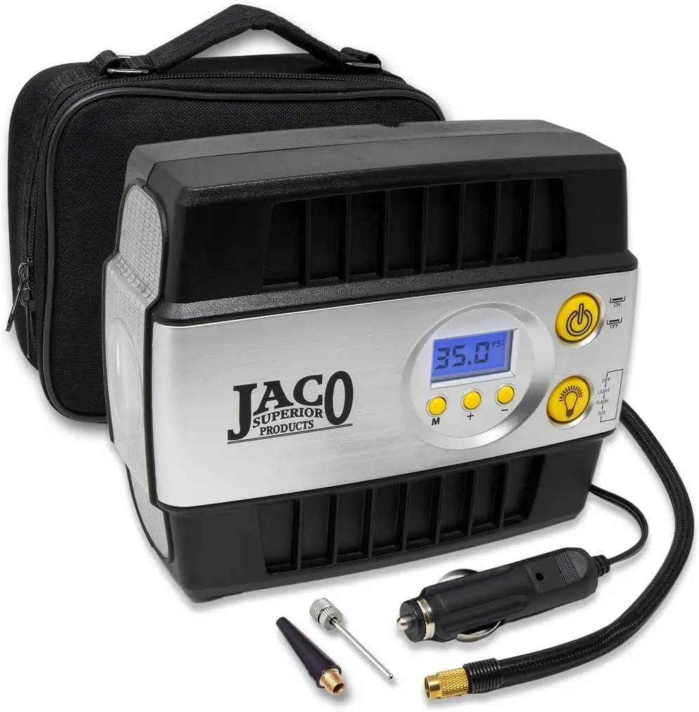 

Portable Digital Tire Inflator with Automatic Shut-off, 12V DC Air Compressor for Cars and Bikes