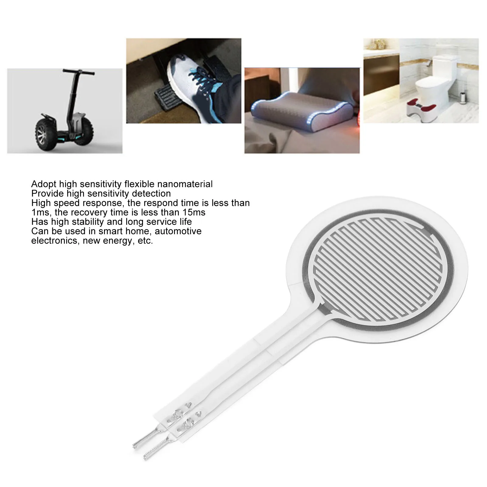MD30-60-50kg Piezo-Resistive Flexible Film Pressure Sensor High Sensitivity, Ultra-Fast Response