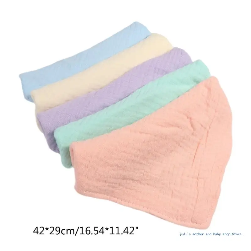 Yếm Cotton 4 Lớp Yếm Sơ Sinh Ợ Vải Yếm Ăn Khăn Quàng Cổ Dễ Thương 5 Chiếc