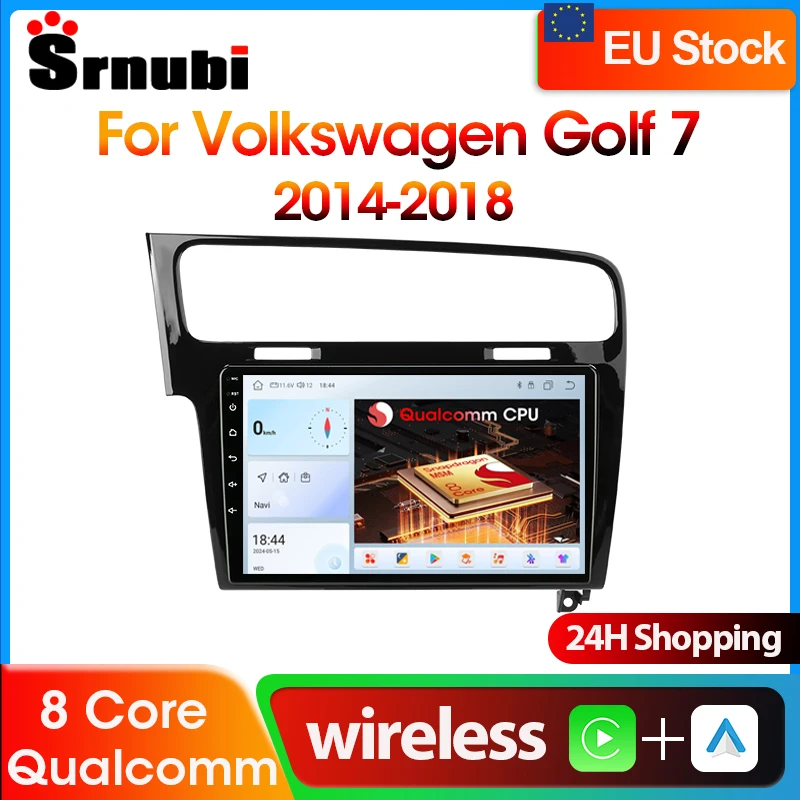 Srnubi Android Carplay Auto Autoradio per Volkswagen VW Golf 7 2014-2018 Lettore multimediale Stereo Navigazione GPS DVD Unità principale