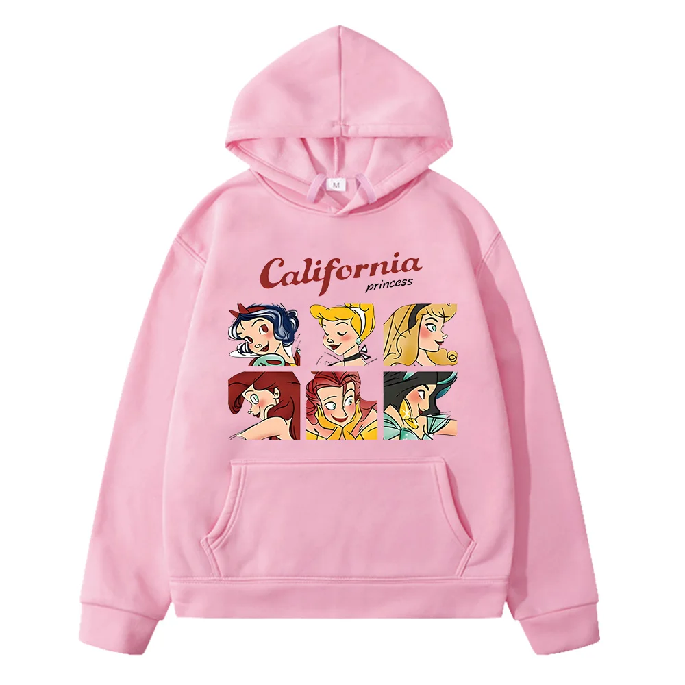 Princess Pattern Print Hoodies Kids Sweatshirts Fashion Cartoon Spring and Autumn Long Sleeve Clothing Pullovers Tops Streetwear