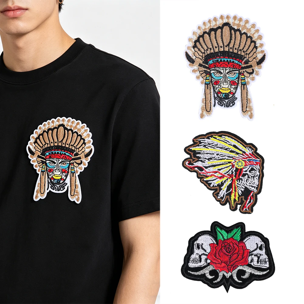 Vintage Indianer-Stammes-Emblem zum Aufbügeln oder Aufnähen, Dekoration für T-Shirts, Jeans, Jacken, Rucksäcke, Hüte, Bastelgeschenk – Detail 5