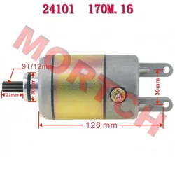 Motor de arranque 170M.16 para Linhai 250 260 300 400 Yamaha Keeway Jinlang Feishen Scooter ATV LH170M.16 24101