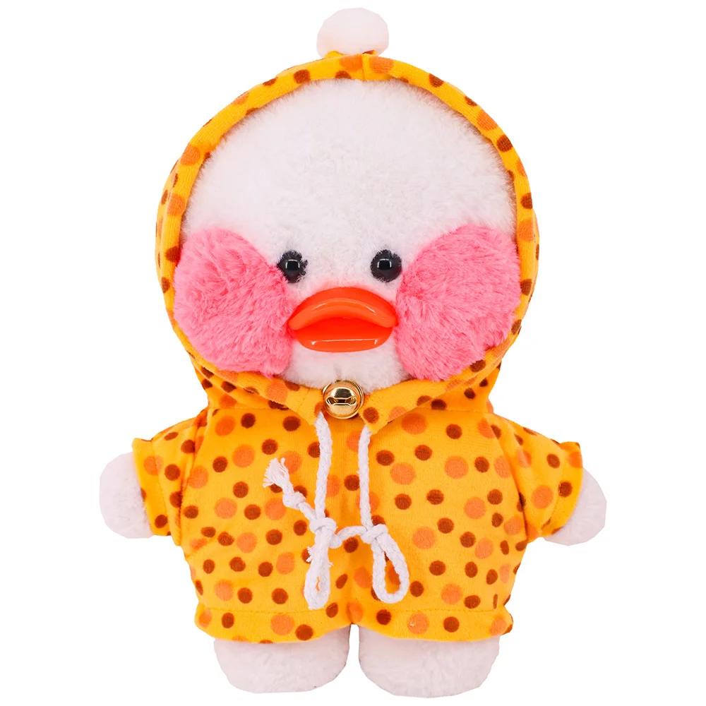 Kawaii Pluche Eendenpop Kleding Hoodies Voor 30Cm Lalafanfan Accessoires Pluche Knuffel Cartoon Dierenkleding Verjaardagscadeaus