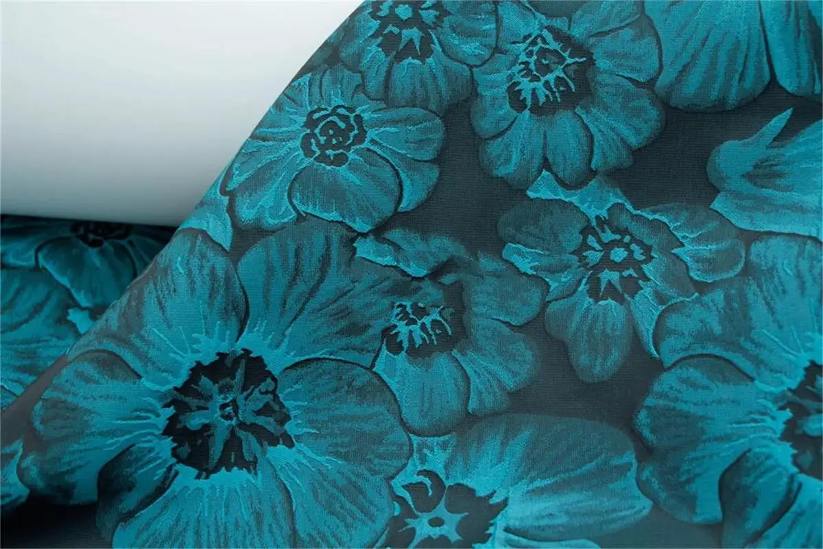 Oil Painting Style Large Flower 3d Texture Jacquard Fabric for Suit Cheongsam Dress Diy Sewing