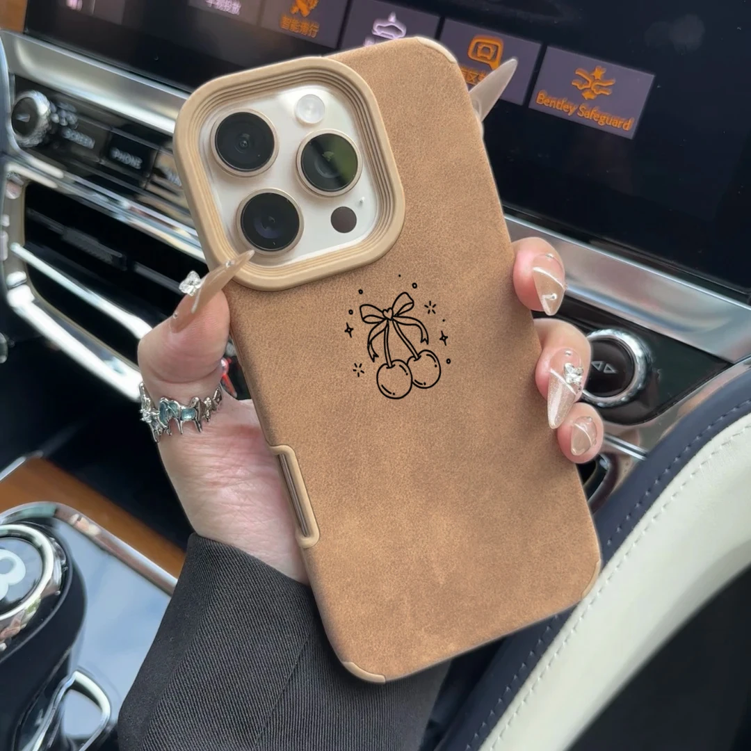 Niedliche Minimalistische Kirschschleife Handyhülle für iPhone 16 Hüllen iPhone 17 Pro Max 13 11 12 15 14 16 Plus XS X XR Stoßfeste Fallschutz-Hülle – Detail 8