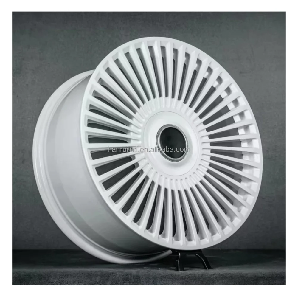 

22, 24, 26-дюймовые глянцевые белые кованые диски с несколькими спицами для Range Rover, Mercedes-Benz G63, GLC, Cullinan, Cadillac Escalade