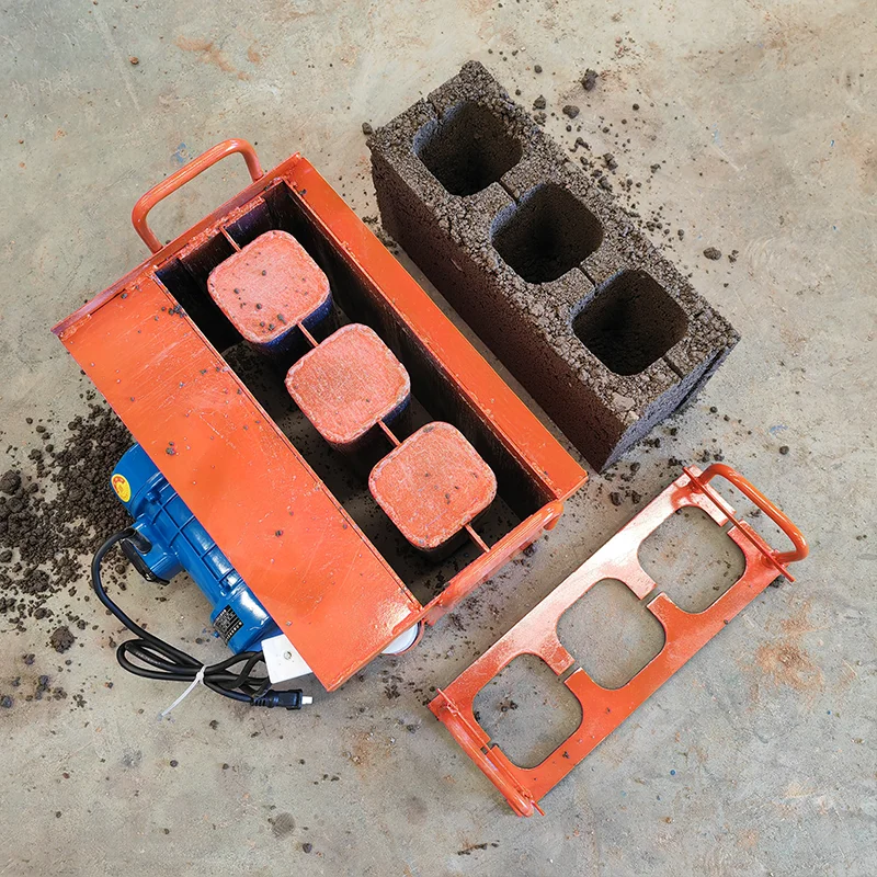 Mini Hollow Mold 220V Portable Hollow Block Machine Small Business Fast Shipping 110V Manual Cement Brick Making Machinery