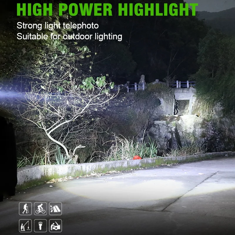 โคมไฟ LED หลอดไฟหน้าหัวไฟฉายปรับได้กันน้ำไฟหน้าสว่างพิเศษสำหรับตั้งแคมป์วิ่งปีนเขาตกปลา