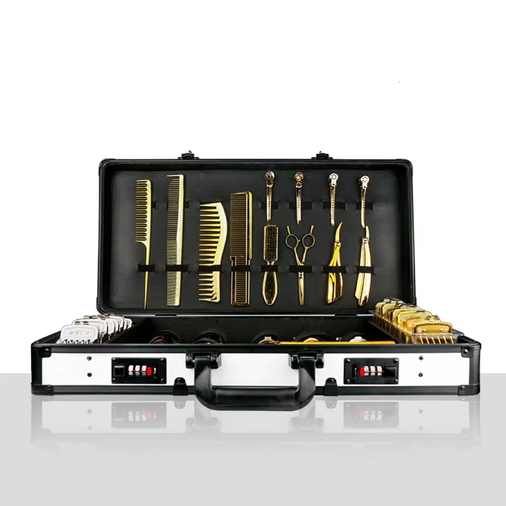 xx-Custom Aluminum Barber Tool Travel Case Barber Carrying Case Box Hair Cutting ToolBox