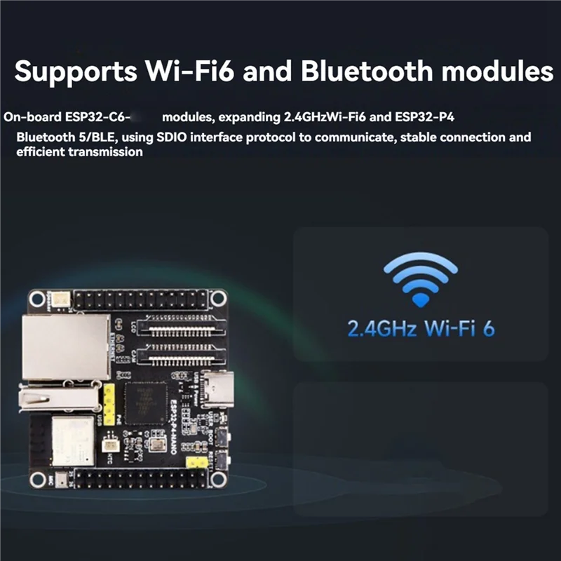 N05R 2X ESP32-P4-NANO Entwicklungsboard + POE-Modul + Lautsprecher-Kit Dual-Core RISC-V Wifi6 Bluetooth5/BLE RJ45 100M Ethernet-Port