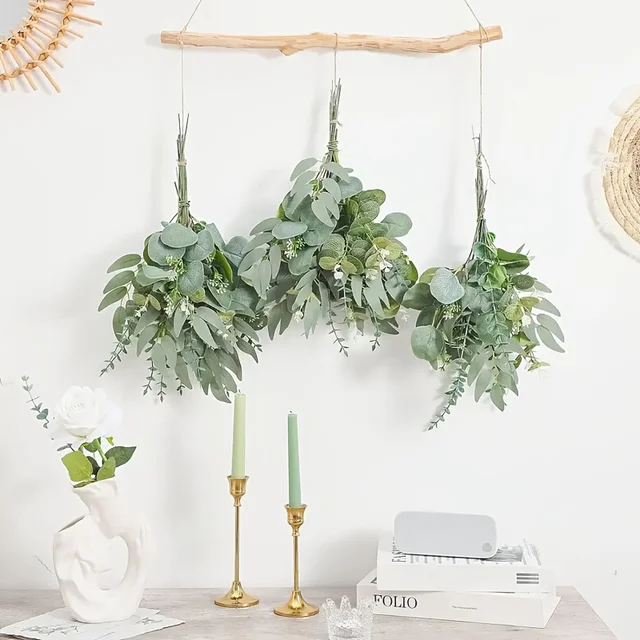 50/90Pcs Artificial Flowers Bouquets Mix Eucalyptus Leaves Bunch for Garden Wedding Decoration Floral Home Decor Vase Accessory 6 50/90Pcs Artificial Flowers Bouquets Mix Eucalyptus Leaves Bunch for Garden Wedding Decoration Floral Home Decor Vase Accessory 6