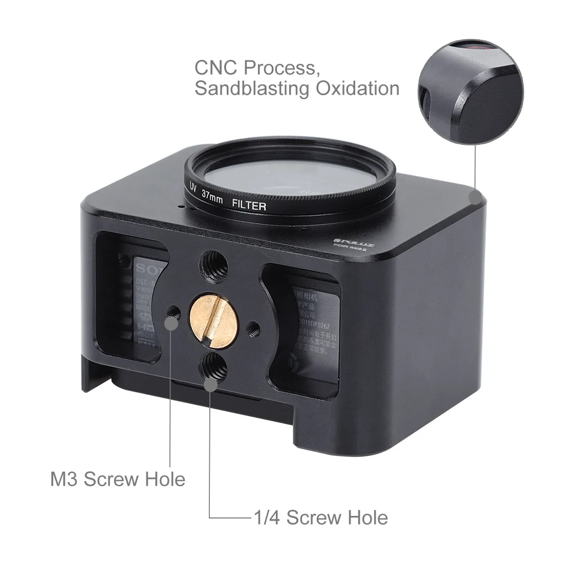 Metal Cage for Sony RX0 II – UV Filter & Lens Hood Kit with Sony Compatibility  Professional Camera Protection Rig view 4