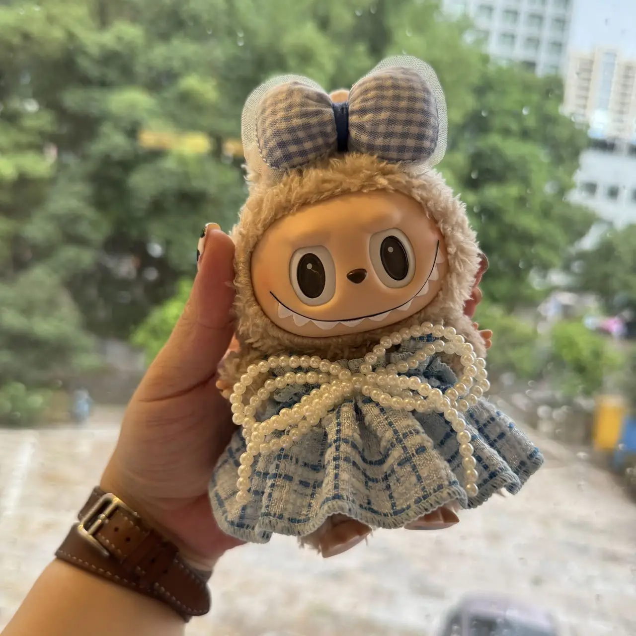 

Clothes For Labubu 15/17Cm Dolls Gen 1-3 Spring And Summer Style Dress Set Apparel Hanging Accessories