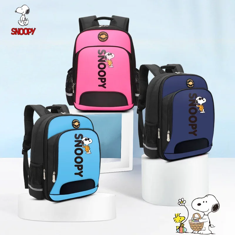 

Kawaii Anime Cartoon series Snoopy Explosive Lightweight Waterproof Large Capacity Backpack Student Children School Bag Gift