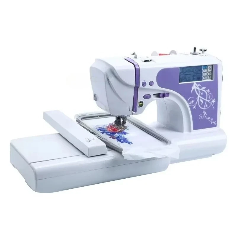 YB-1500 Mini Electric Portable Desktop Full Automatic Multi-Function Sewing Machine for Quilting in  Use
