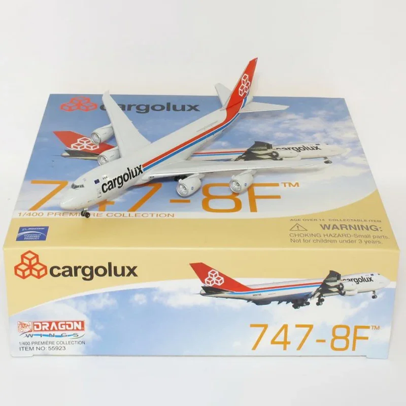 Diecast Metal 1:400 Scale B747-8F Model Cargolux Airlines 55923 Alloy Aircraft Replica Plane Model Toy for Collection