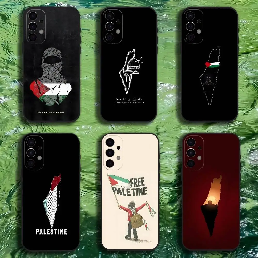 

P-Palestine-es-F-Flag MAP Phone Case For Samsung S25,S24,S21,S22,S23,S30,Ultra,S20,Plus,Fe,Lite,Note,10,9,5G Black Cover