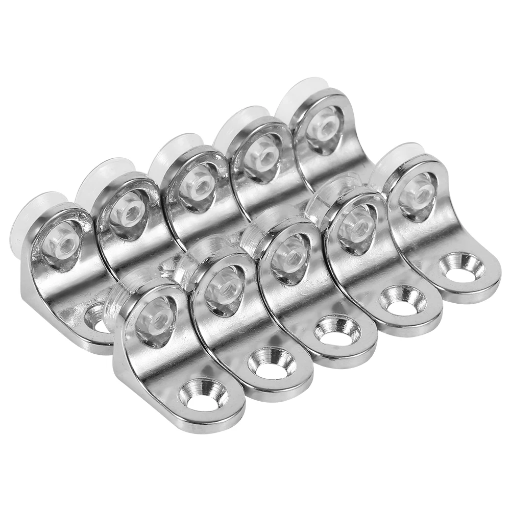 Zinc Alloy Shelf Brackets Rounded Corner Fixed Support Cabinet Shelf Supports Thickened Structure Glass Shelf Holder