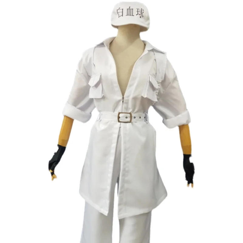 

2023 Cells At Work Neutrophil Uniforms Hat Props Anime Hataraku Saibou White Blood Cell Outfits Cap Cosplay Costume Accessories