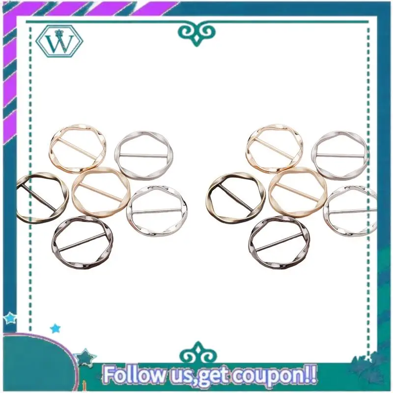 

A09P 12 шт., зажим для шарфа, зажимы для галстука футболки для женщин, металлическая футболка, зажим для талии, пряжка, зажим для одежды, аксессуары