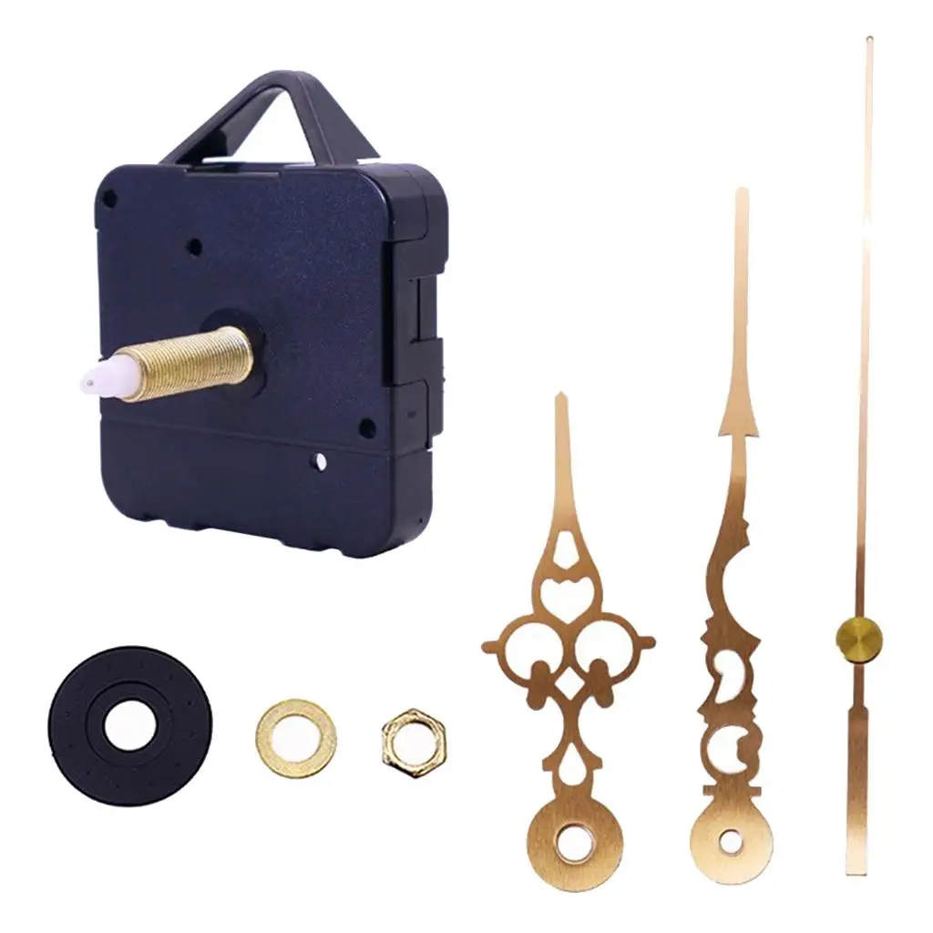 12888SMO Black Plastic Quartz Wall Clock Movement Mechanism Module Repair DIY Battery Powered