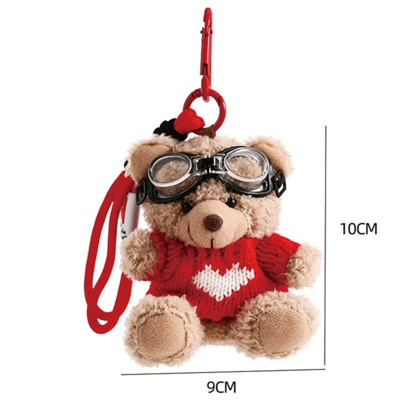 Cartoon Brown Bear Doll Plush Bear Pendant Bag Accessories Cute Plush Hangings Hangings Ornament Bag Pendant