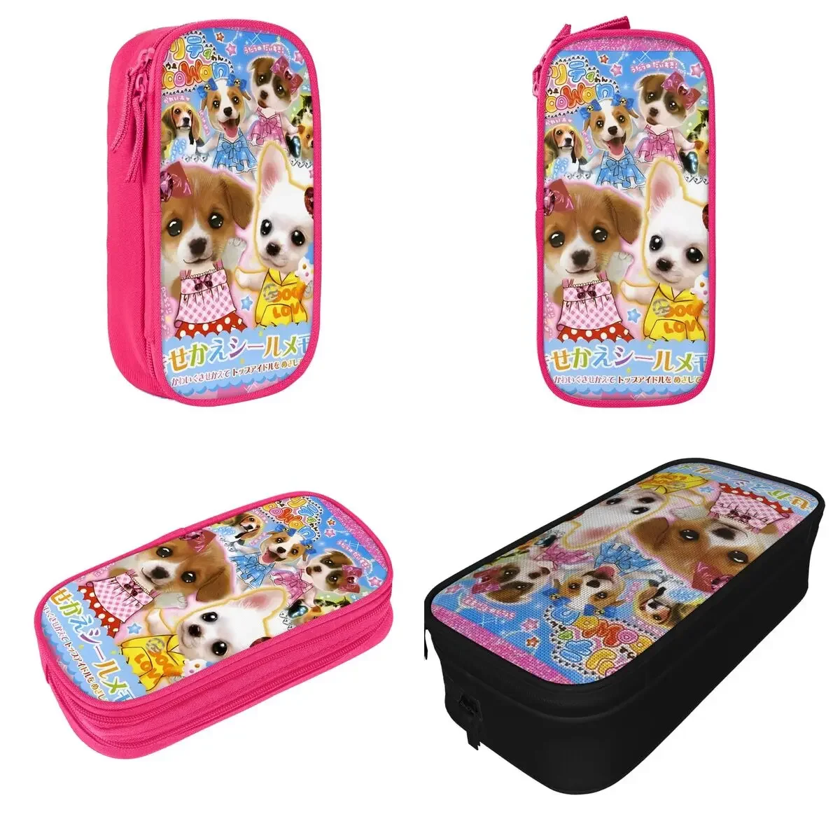 Lovely Cute Cartoon Animal Pencil Cases Vintage Puppy Dog Pencilcases Pen for Student Bags School Supplies Cosmetic Stationery