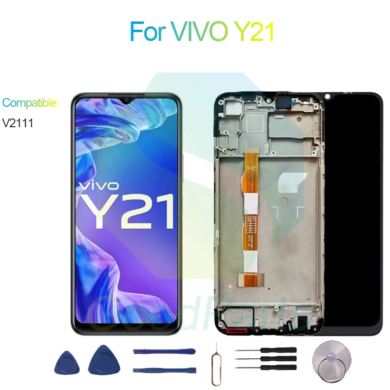 

For VIVO Y21 Screen Display Replacement 1600*720 V2111For VIVO Y21 LCD Touch Digitizer