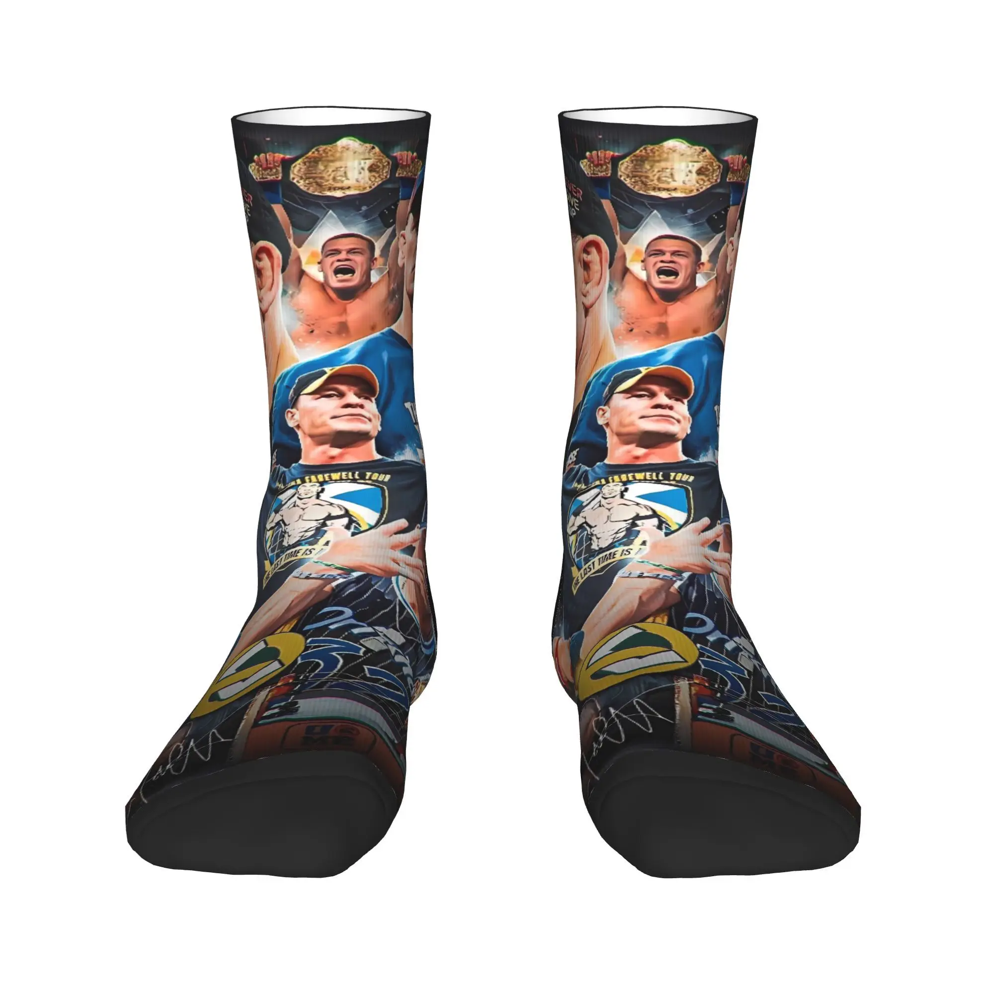 جون سينا جوارب المصارعة Harajuku الجوارب النساء الرجال جودة الجوارب الشتاء تسلق نمط مكافحة العرق الجوارب هدية عيد ميلاد