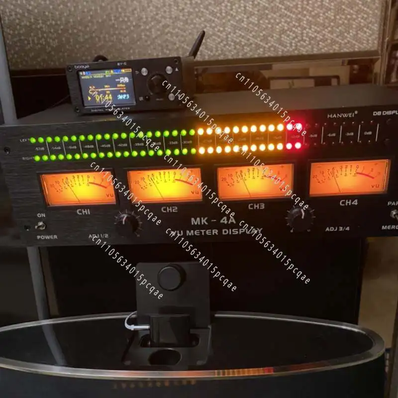 Audio VU Meter Pointer Music Level Meter Large Blue Display High-end with Power Amplifier DB Meter MK-4 MC-II