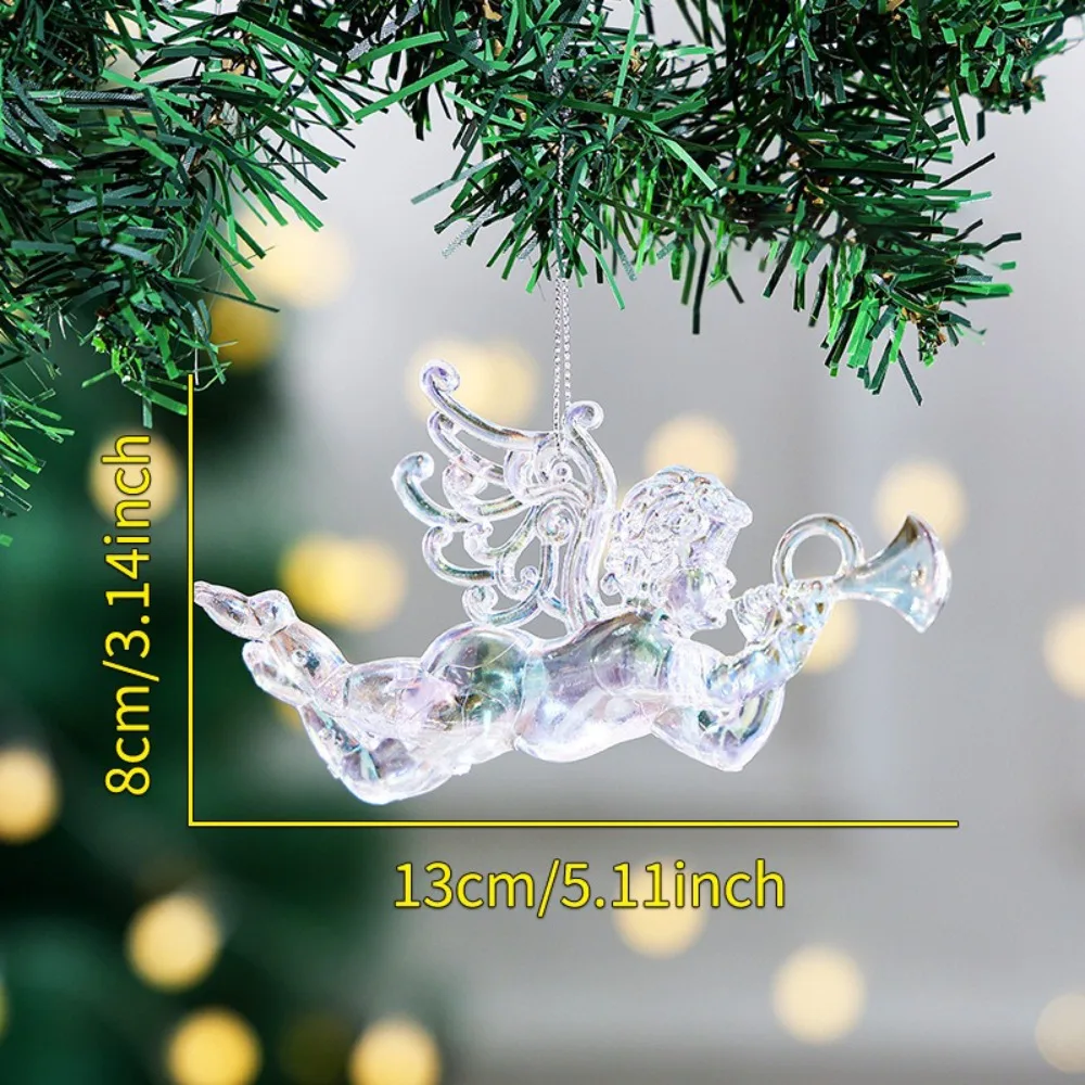 New Plastic Christmas Crystal Pendants Sparkling DIY Christmas Tree Ornaments Crystal Hanging New Year Party