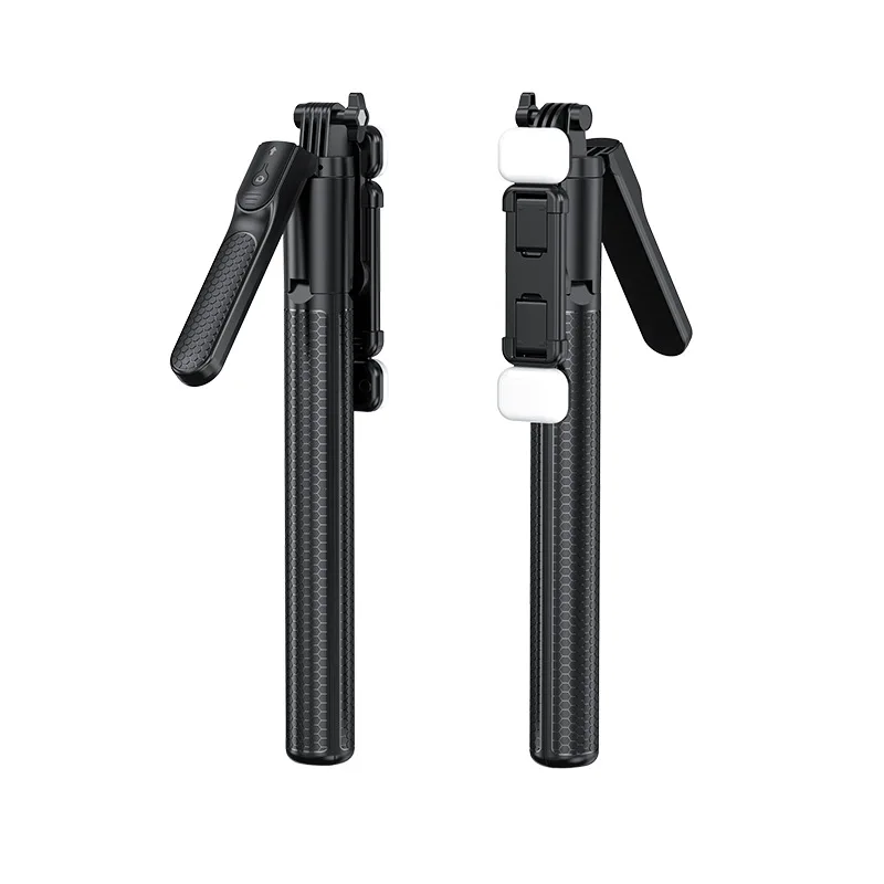 1.7M Portable Telescopic Selfie Stick 360 Rotation Anti Shake Handle Ring Fill Light Universal for iPhone Samsung Travel Outdoor