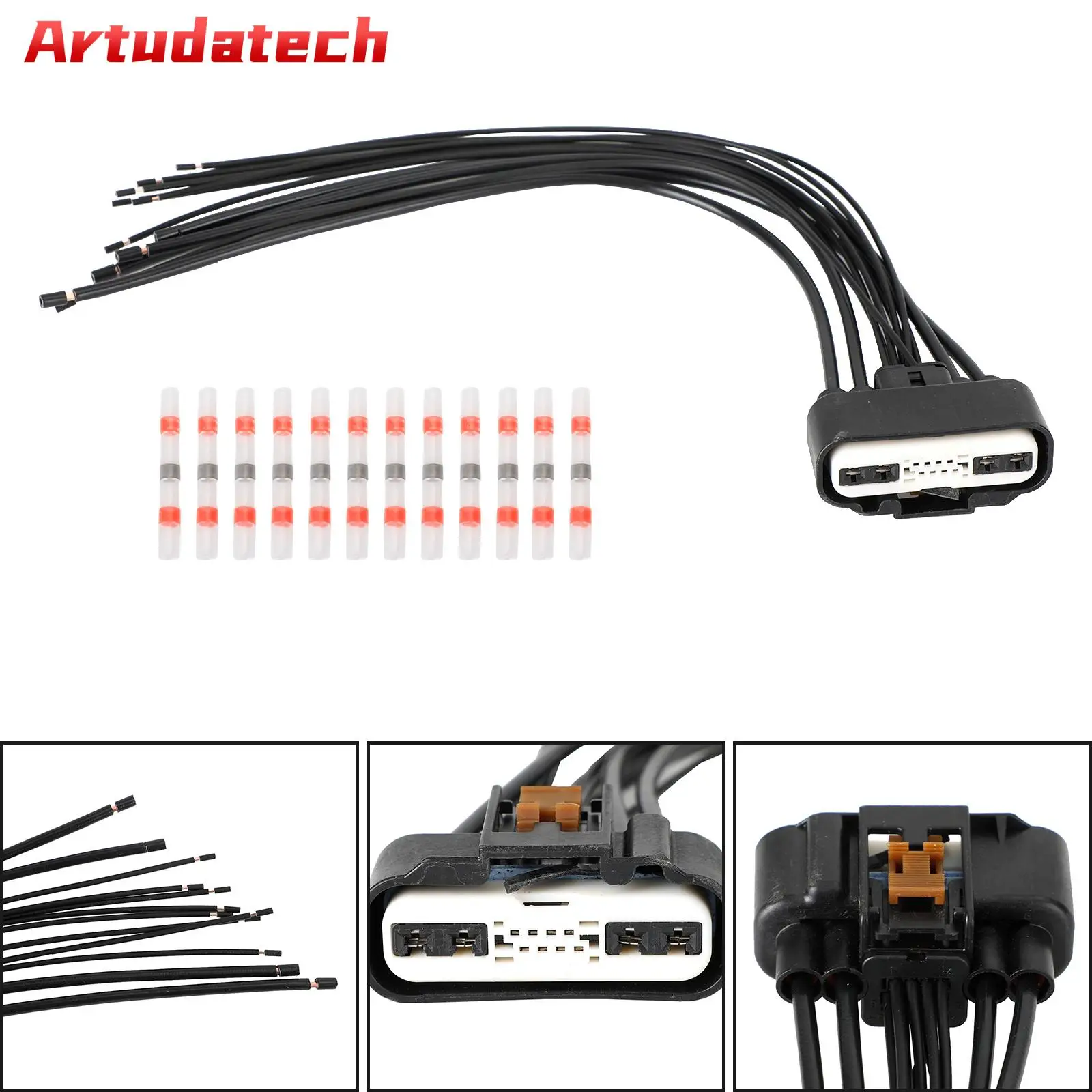 Artudatech Wiper Motor Connector Plug Replacement 12 pin Repair Kit for Ford Transit Custom Car Accessories