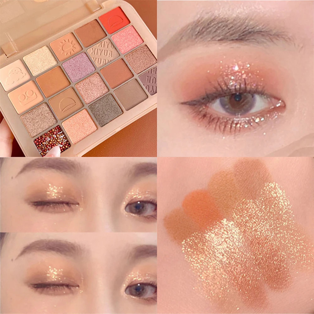 Chestnut 20-ciakowa paleta cieni do powiek, matowa perłowa, ziemiste nasiona granatu, paleta cieni do powiek z chrupiącego ryżu