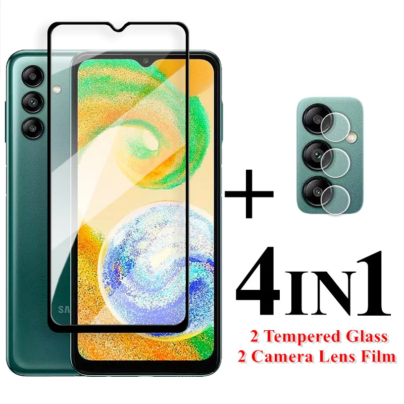 

For Samsung Galaxy A04S Screen Protector 6.5 inch Full Cover Glass For Samsung A04S Tempered Glass Galaxy A04S Camera Lens Flim