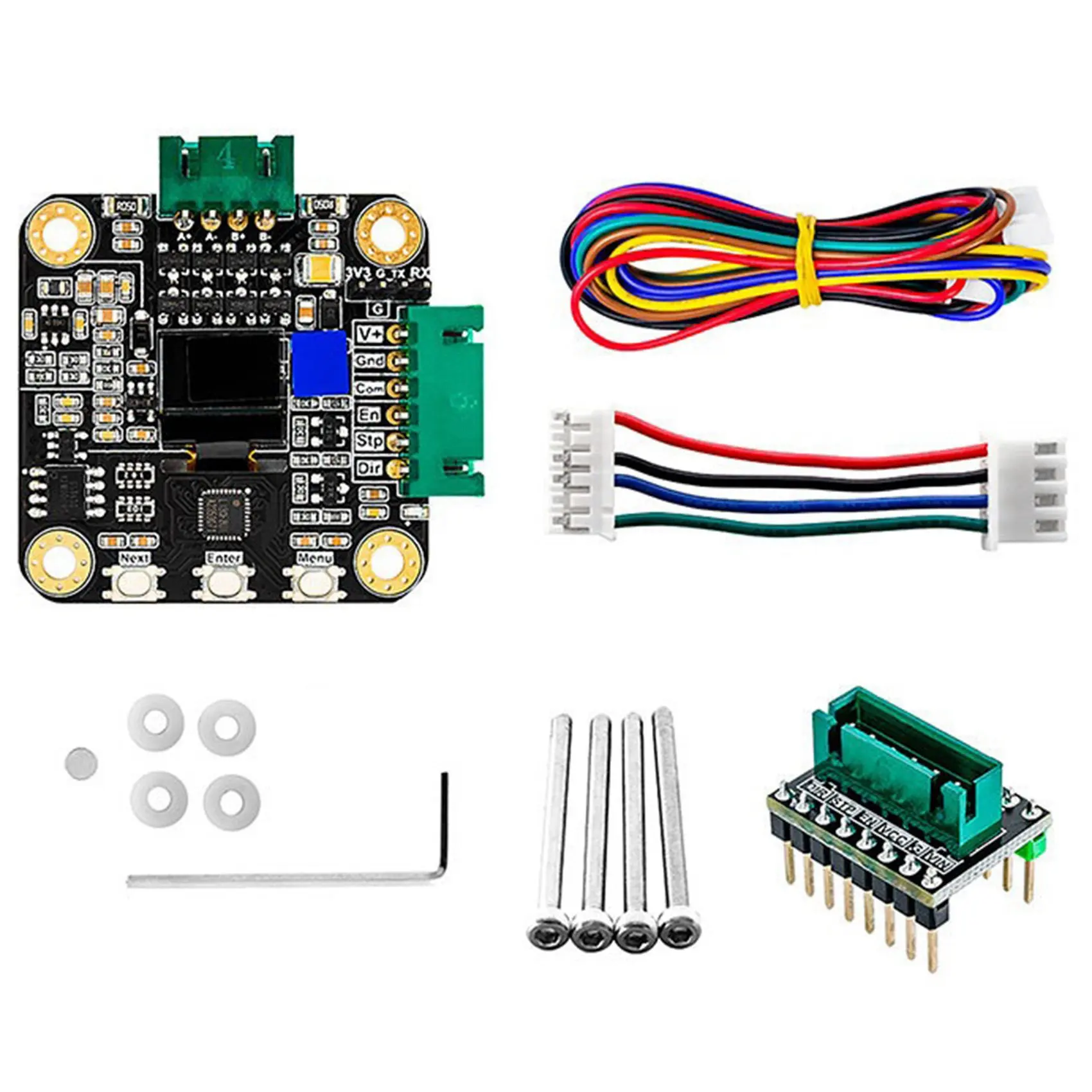 NEMA 17 Stepper Motor Driver, MKS SERVO42C PCBA Motor Driver Kit Ultra Quiet Board,CNC-Laser Parts to Prevent Lost Steps