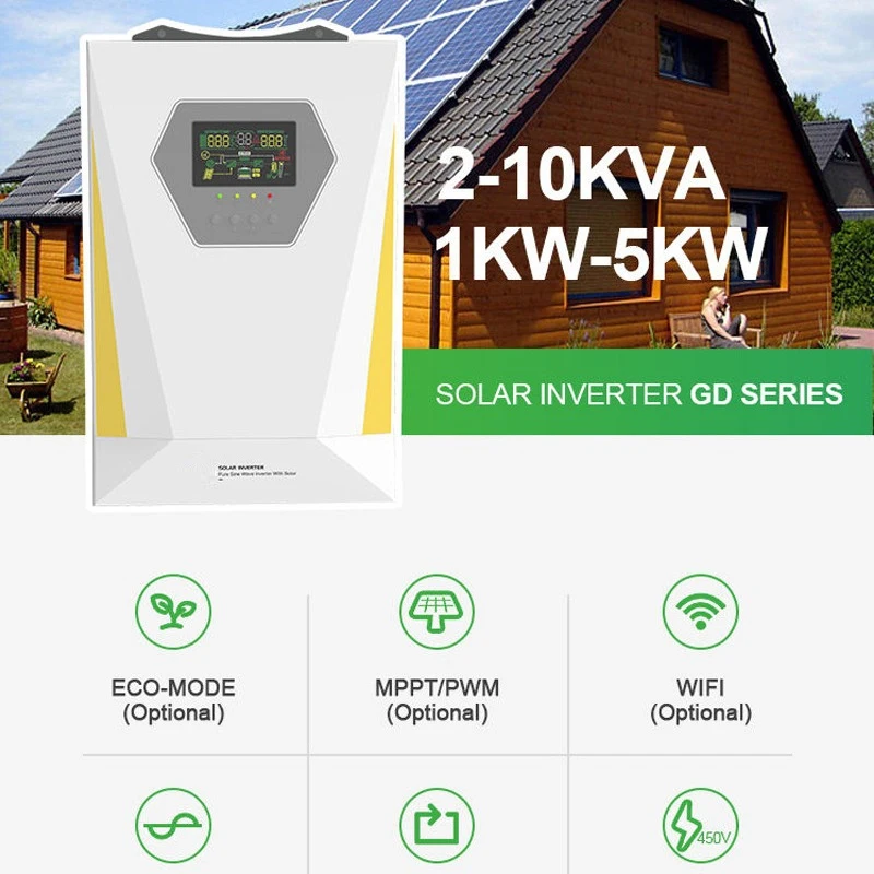 

3kw 3.6kw 5.5kw 6.2kw 8kw 11kw Solar Power Inverter High Frequency 12V 24V to 220V off Grid Hybrid Pure Sine Wave Inverter