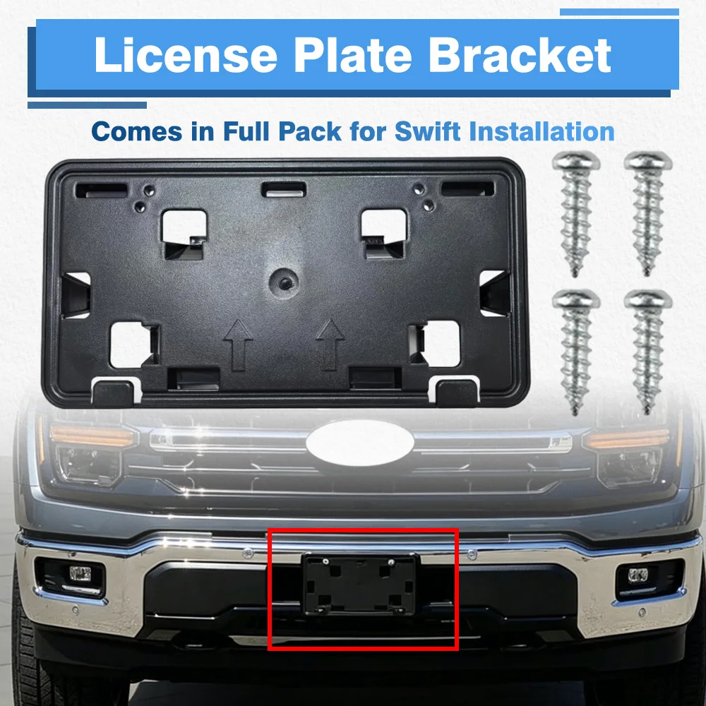 

ABS Front Bumper License Plate Bracket RL3Z-17A385-BA, RL3Z17A385BA For Ford F-150 XL/STX 2.7L 3.5L