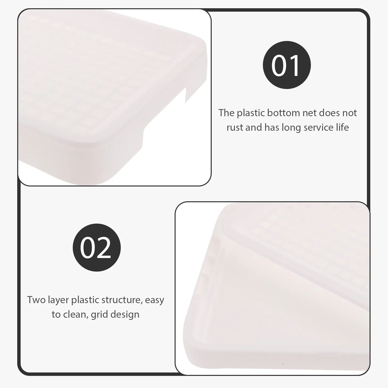 Bunny Cage Litter Box Anti-Fall Rabbit Toilet with Thick Bottom Net for Small Pet Cage Supply Easy Installation