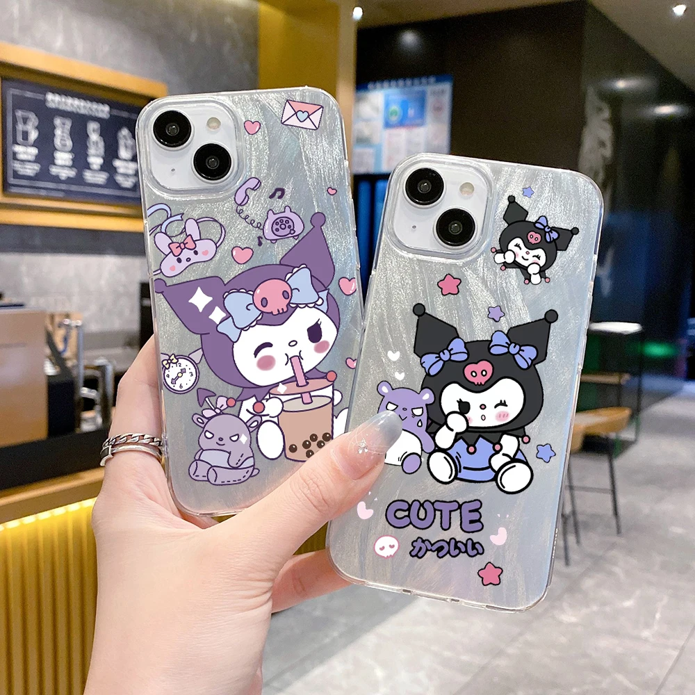 Cute Villain K-Kuromi Phone Case FOR Samsung Galaxy A30 A25 A24 A23 A22 A217F A21 A20 A15 A14 A13 A12 S LITE M32 5G