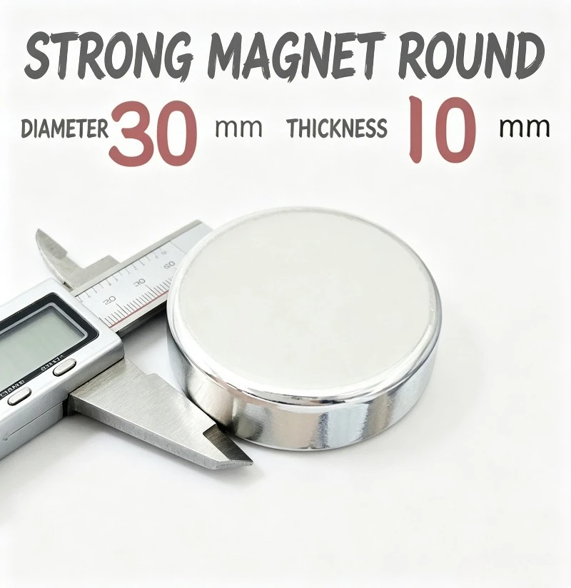 30X10MM  N35 Thick Round Disc Cylinder Neodymium Magnet Super Strong Permanent NdFeB Rare Earth Magnet 30X10MM