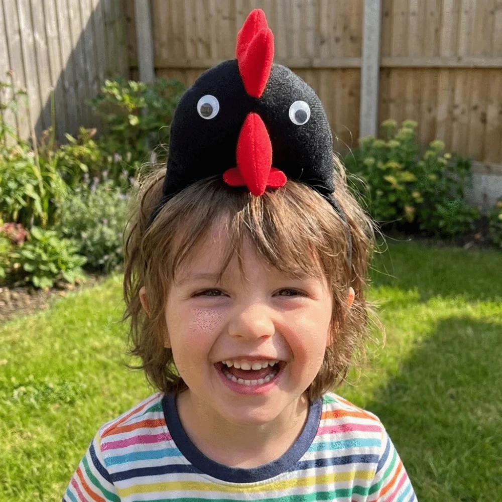 Decorative Cartoon Chicken Headband Funny 3D Chick Headwear Adorkable Cute Novelty Headband Kindergarten Performance