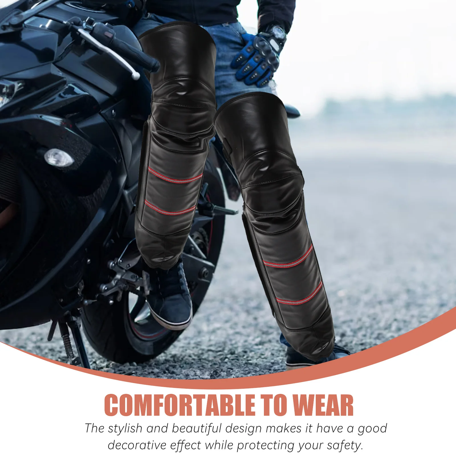 

2Pcs Motorcycle Warm Pads Night Reflective Strips Winter Cycling Skiing Skating Safety Guards Motorcycle Warm Pads