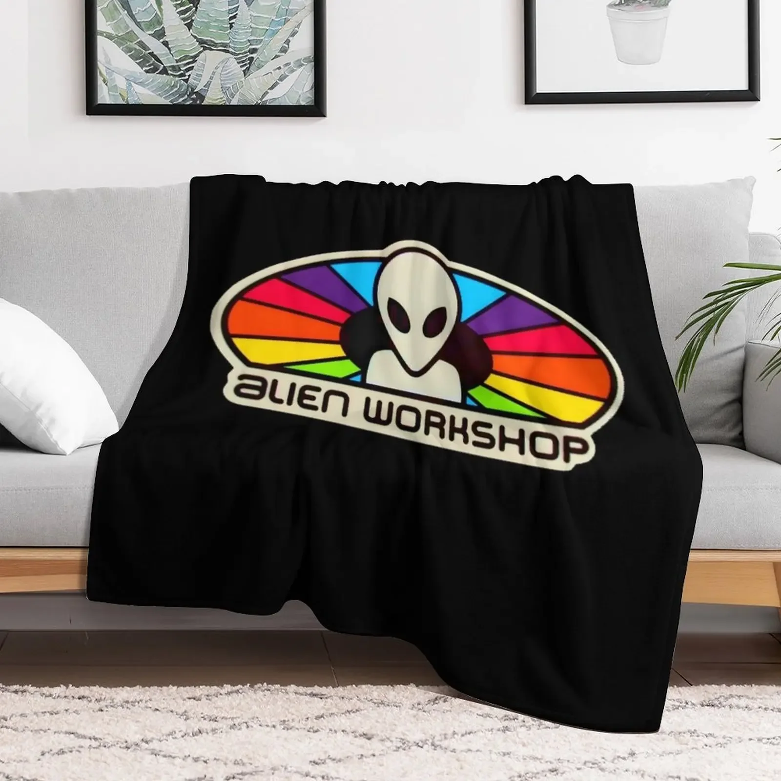 popular alien workshop colorful logo Essential Throw Blanket anime Weighted Blankets