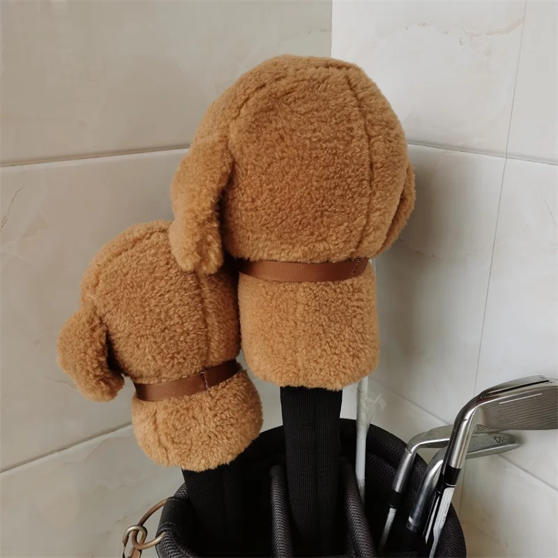 Teddy Dog Golf Driver Headcover Plush FW Fairway Wood Head Cover Drop Shipping