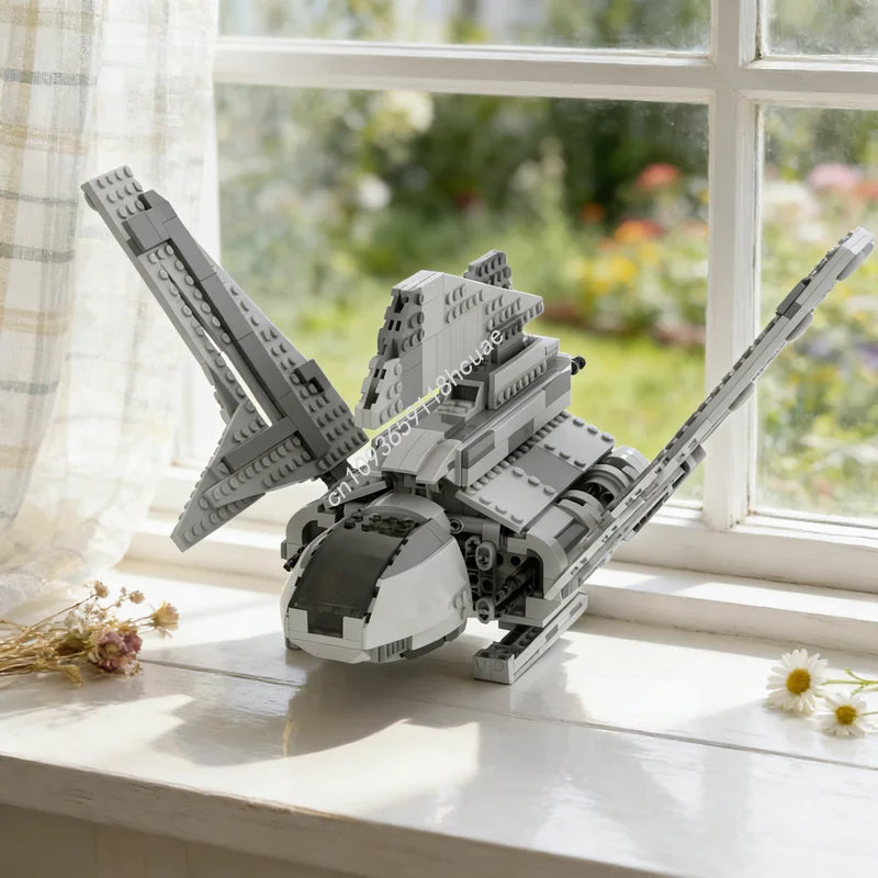 709 Pezzi MOC Modello di Astronave Classe Theta T, Blocchi da Costruzione, Giocattolo Educativo, Idea Regalo di Natale per Bambini